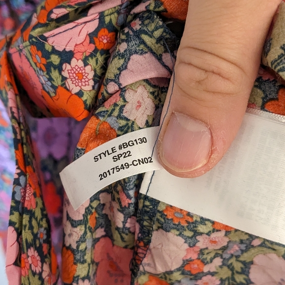 J. Crew Liberty Print Meadow Song Floral Cinched Waist Long Sleeve Dress - Picture 8 of 8